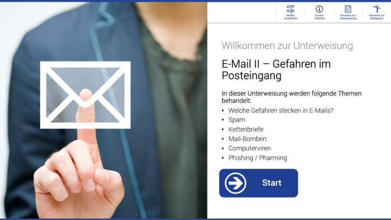 Unterweisung E-Mail Gefahren im Posteingang